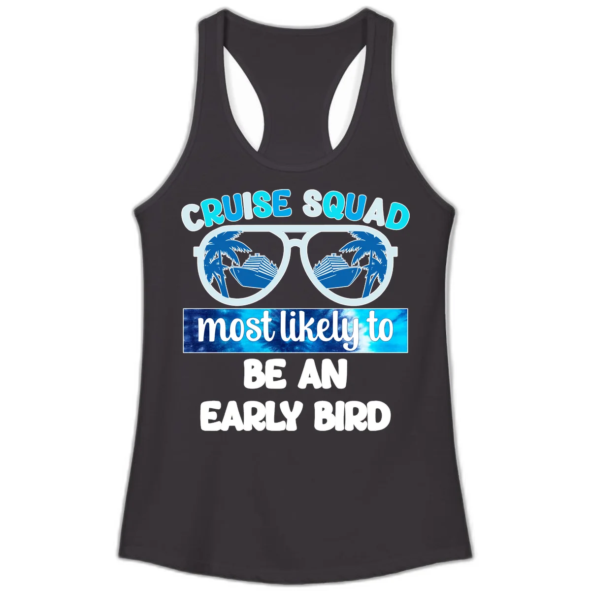Cruise Squad Early Bird Ladies Tank in Black