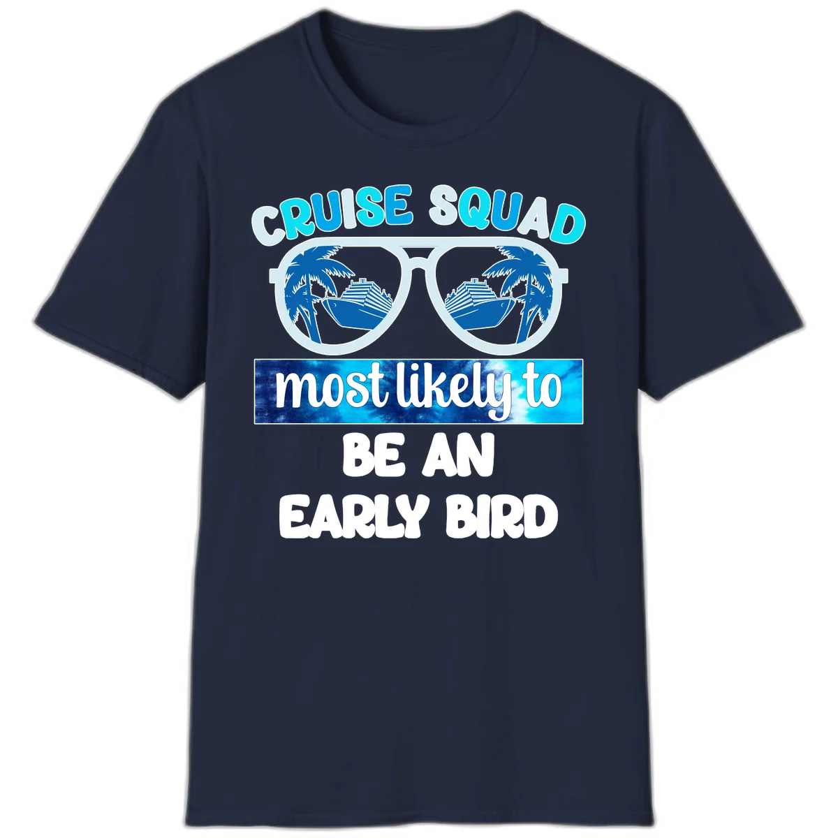 Cruise Squad Early Bird T-Shirt in Navy