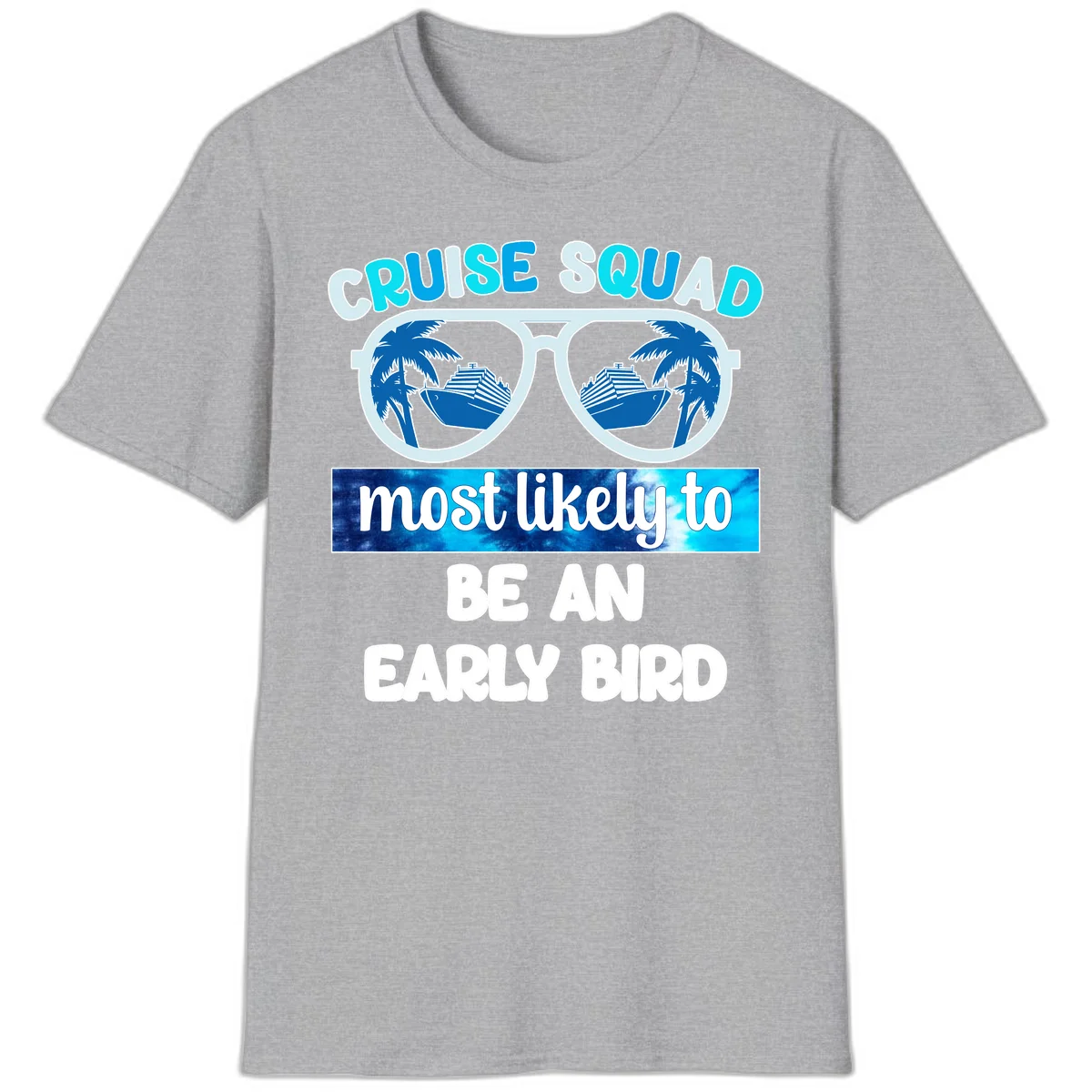 Cruise Squad Early Bird T-Shirt in Sport Grey
