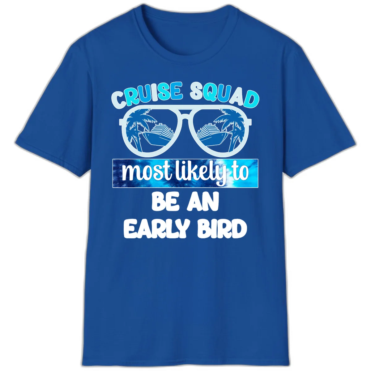 Cruise Squad Early Bird T-Shirt in Royal