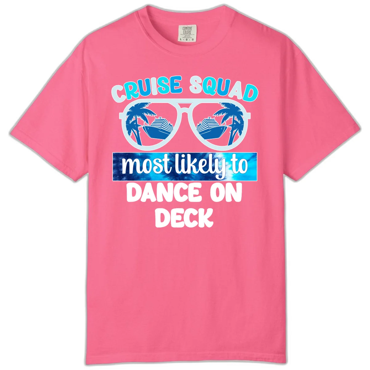 Cruise Squad Dance On Deck Comfort Color in Crunchberry