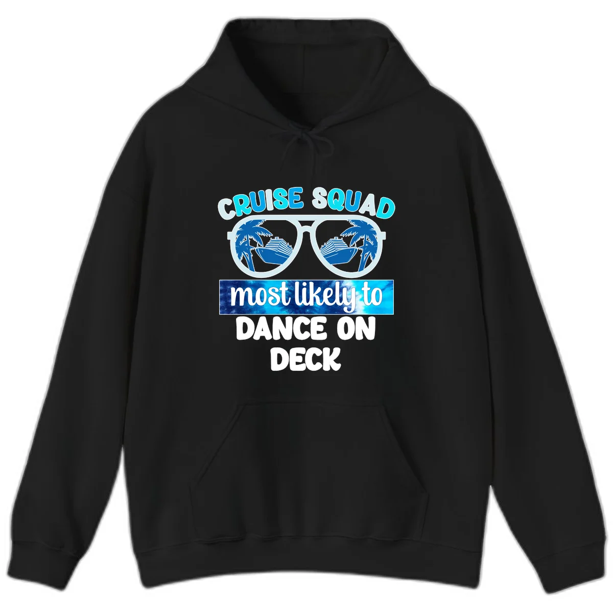 Cruise Squad Dance On Deck Hoodie in Black