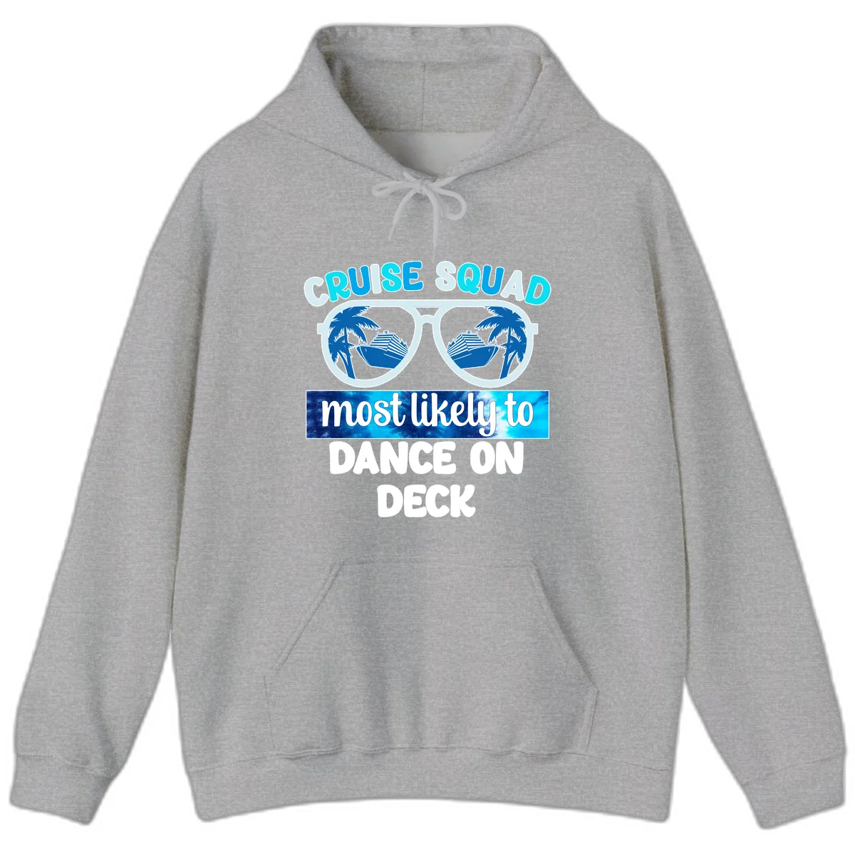 Cruise Squad Dance On Deck Hoodie in Sport Grey