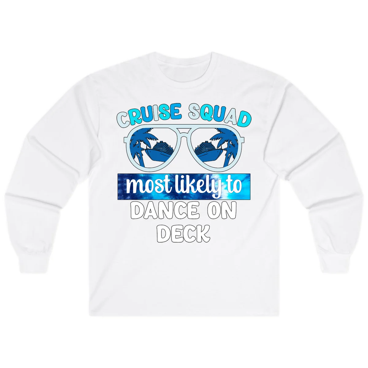 Cruise Squad Dance On Deck Long Sleeve in White