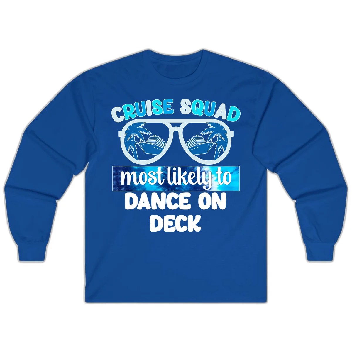 Cruise Squad Dance On Deck Long Sleeve in Royal