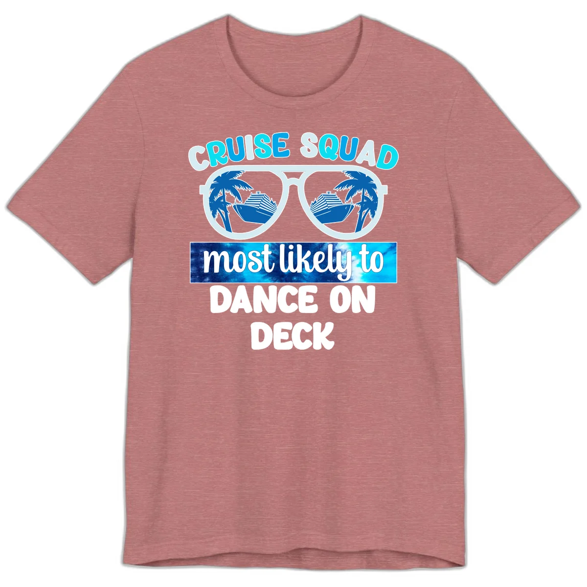 Cruise Squad Dance On Deck Premium T-Shirt in Heather Mauve