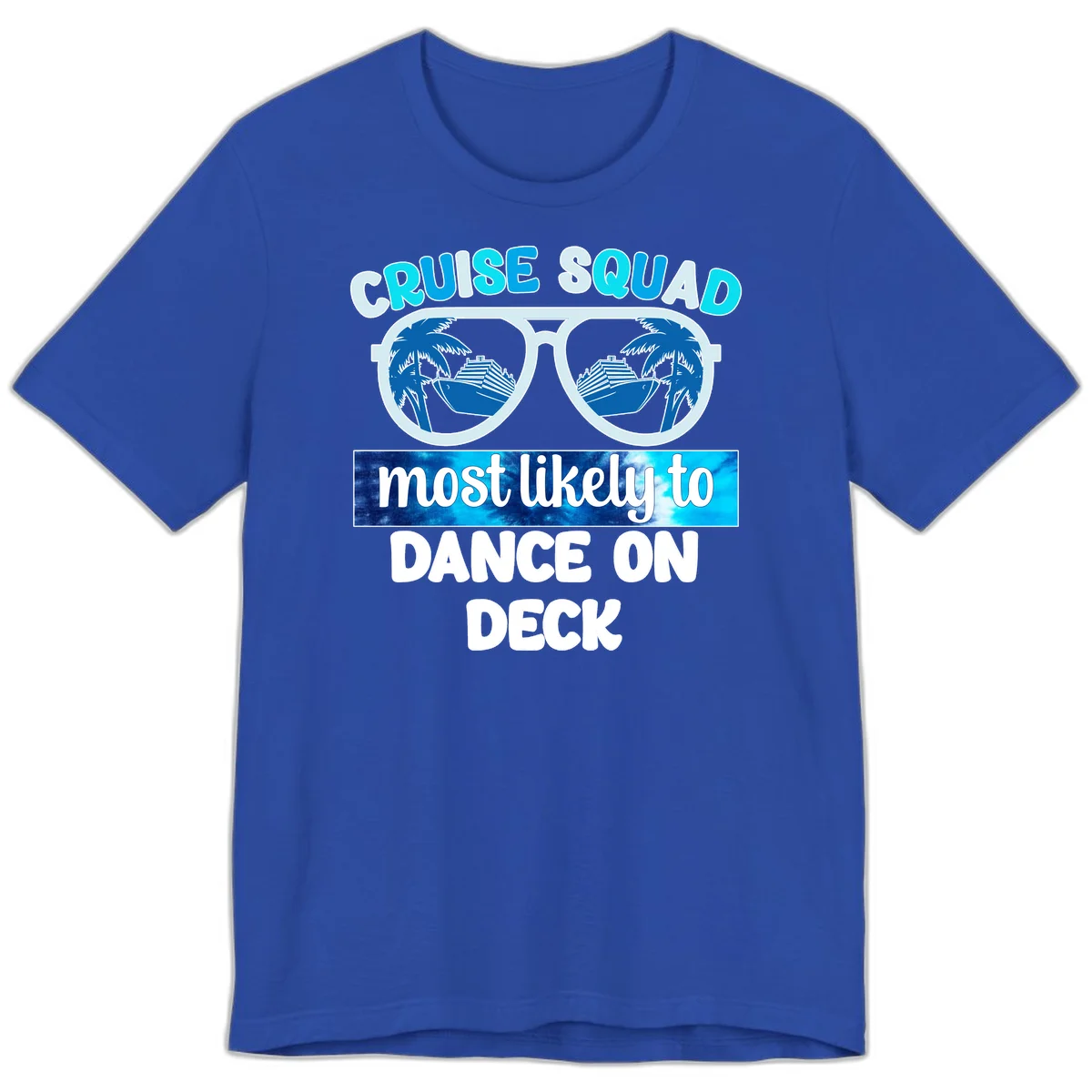 Cruise Squad Dance On Deck Premium T-Shirt in True Royal