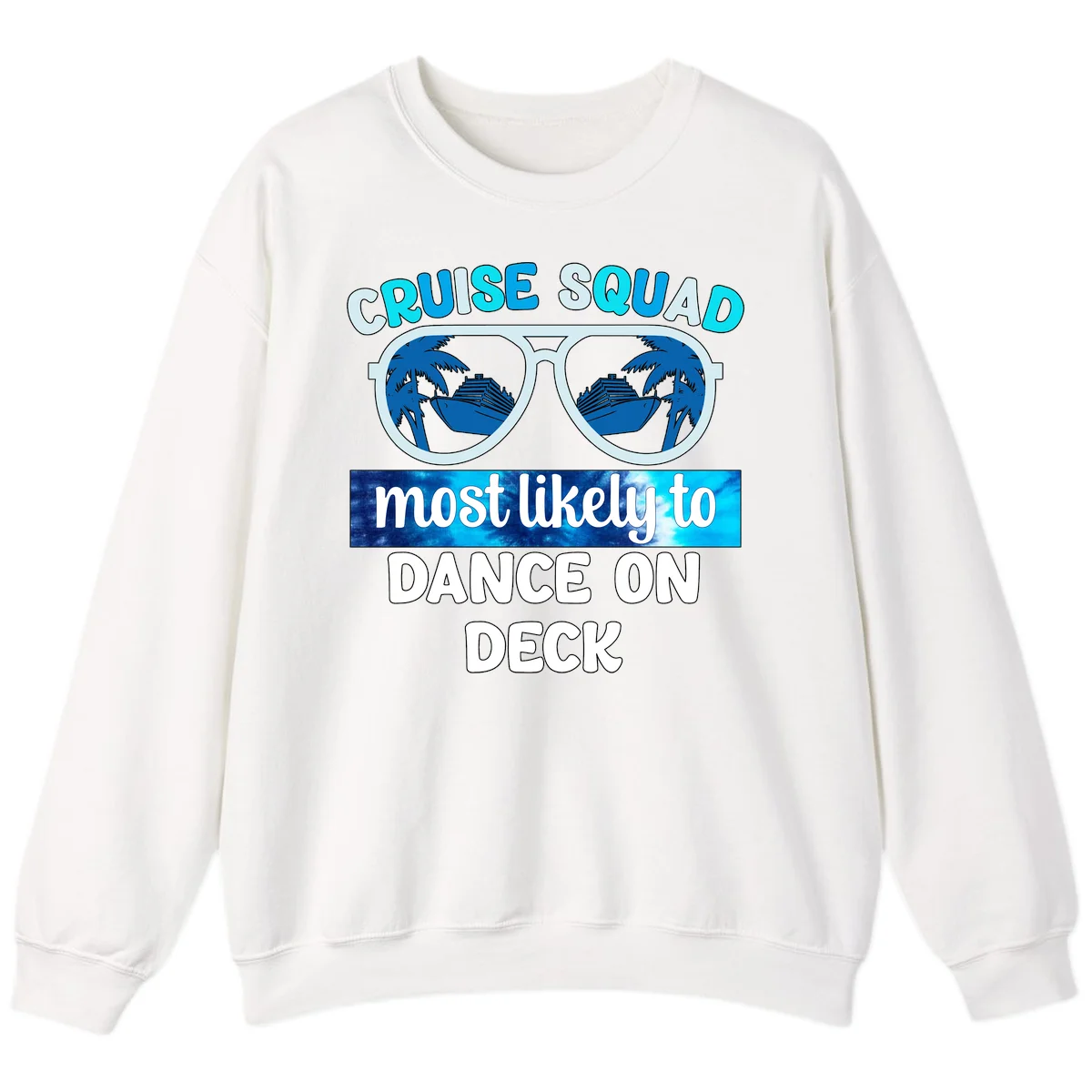 Cruise Squad Dance On Deck Sweatshirt in White