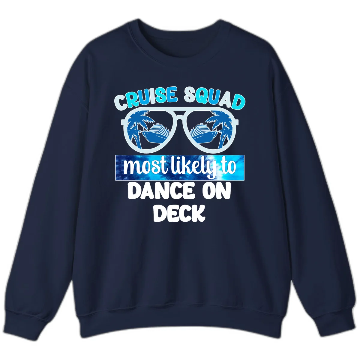Cruise Squad Dance On Deck Sweatshirt in Navy