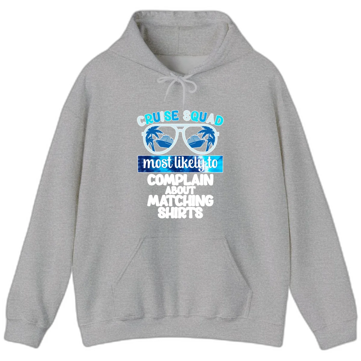 Cruise Squad Matching Shirts Hoodie in Sport Grey