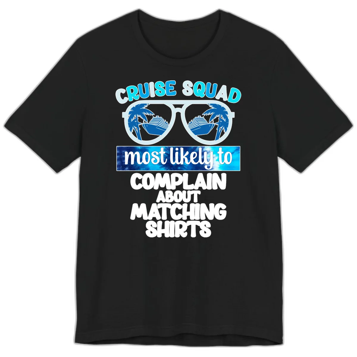 Cruise Squad Matching Shirts Premium T-Shirt in Black