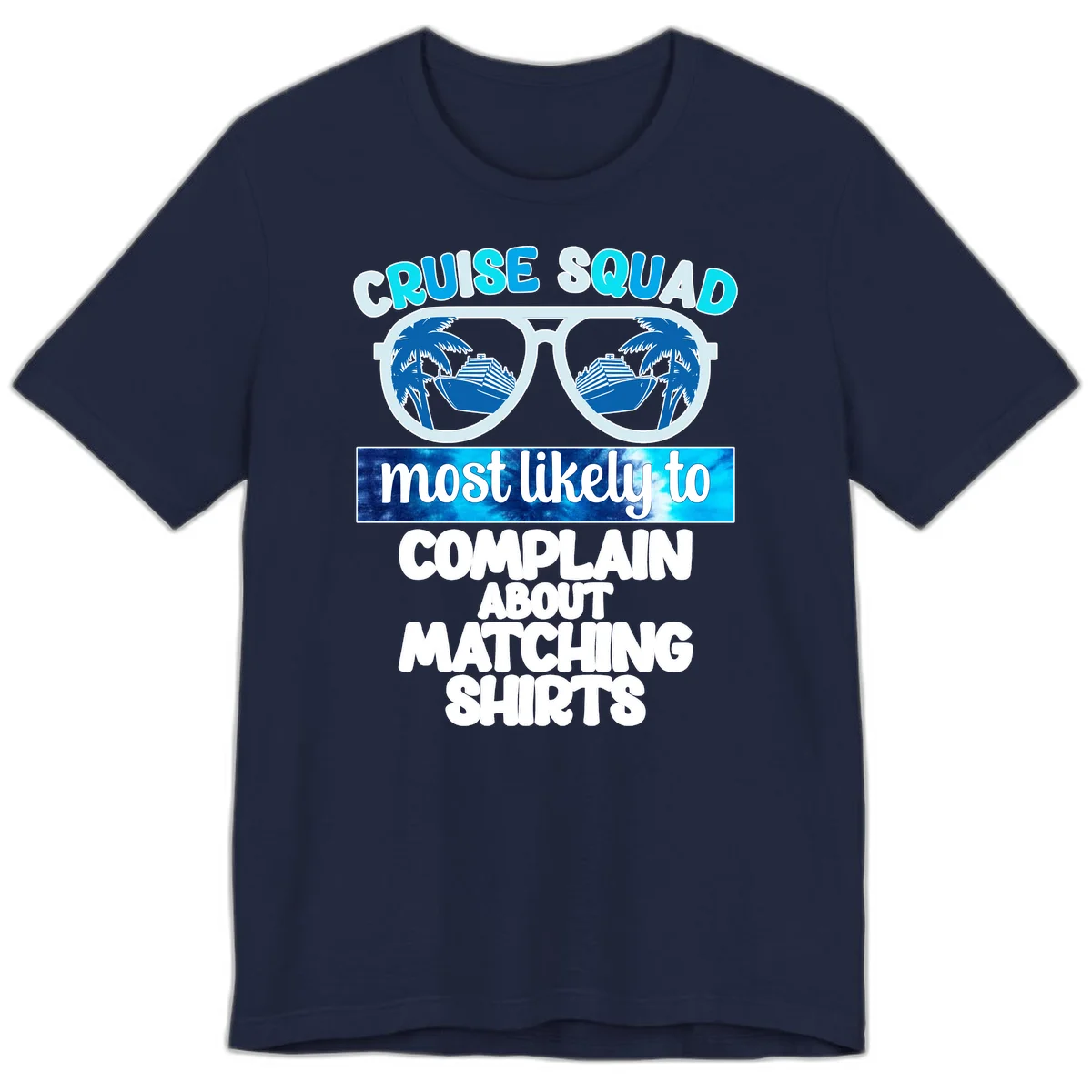 Cruise Squad Matching Shirts Premium T-Shirt in Navy