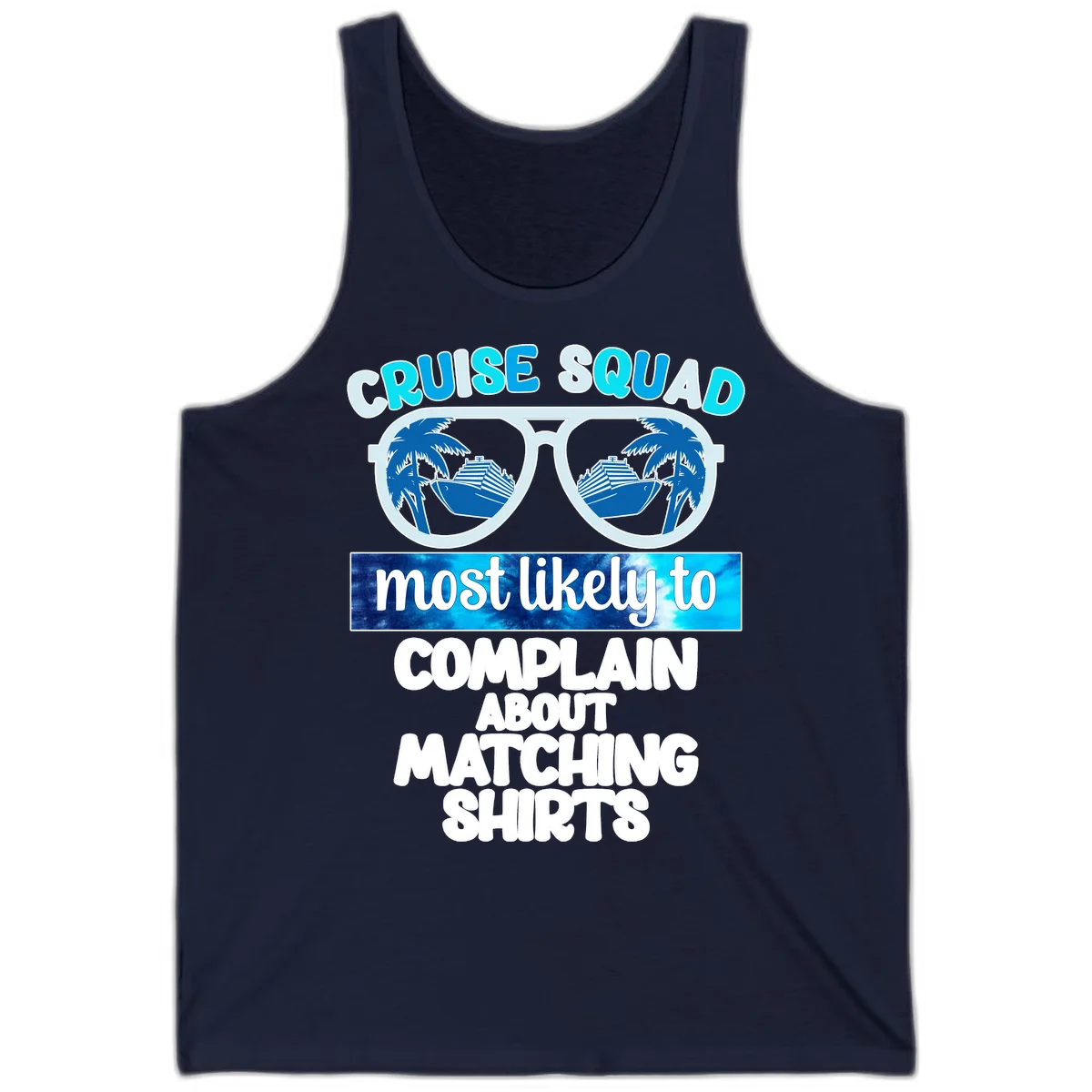 Cruise Squad Matching Shirts Tank in Navy