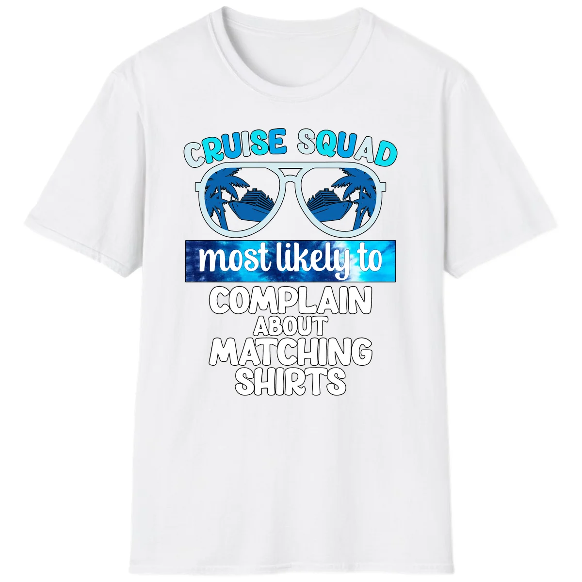 Cruise Squad Matching Shirts T-Shirt in White