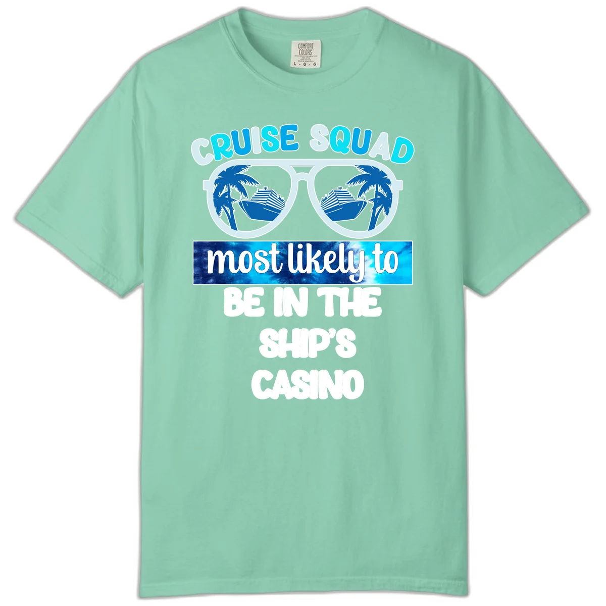 Cruise Squad Ship's Casino Comfort Color Tee in Island Reef
