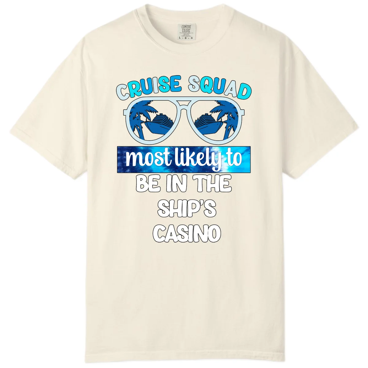 Cruise Squad Ship's Casino Comfort Color Tee in Ivory