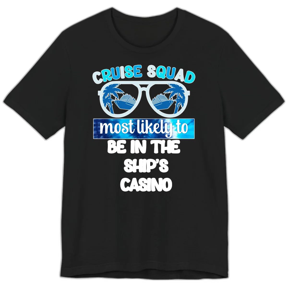 Cruise Squad Ship's Casino Premium T-Shirt in Black