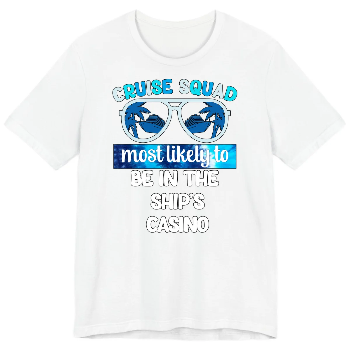 Cruise Squad Ship's Casino Premium T-Shirt in White