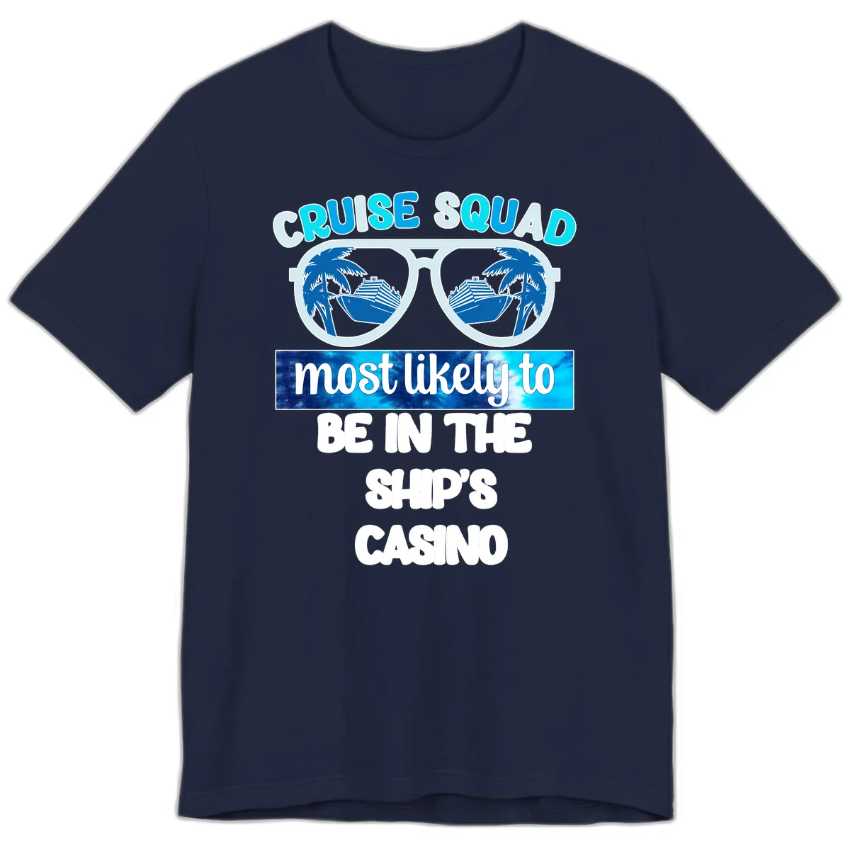 Cruise Squad Ship's Casino Premium T-Shirt in Navy