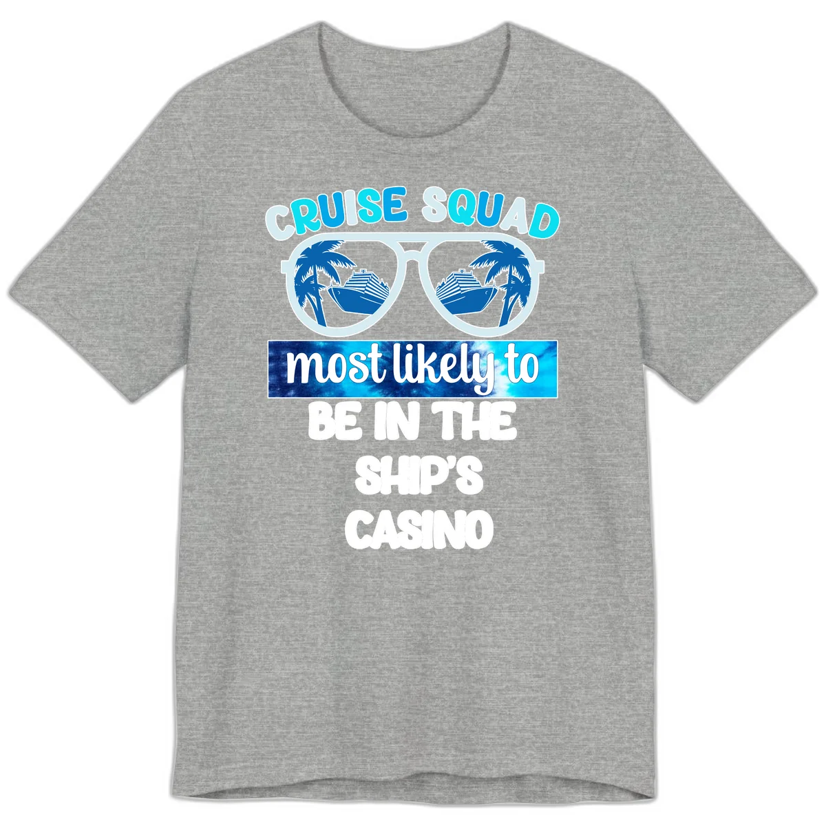 Cruise Squad Ship's Casino Premium T-Shirt in Athletic Heather
