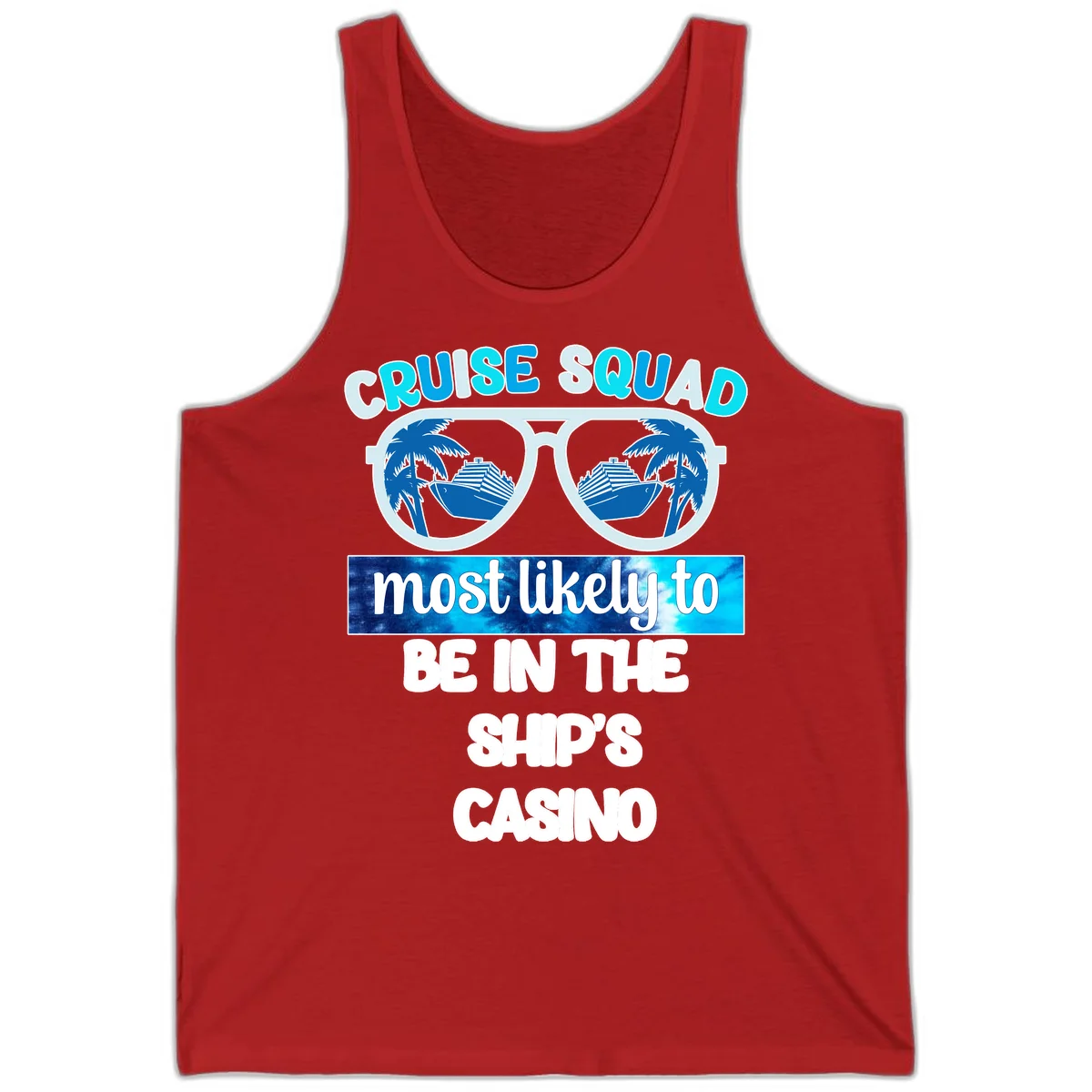 Cruise Squad Ship's Casino Tank in Red