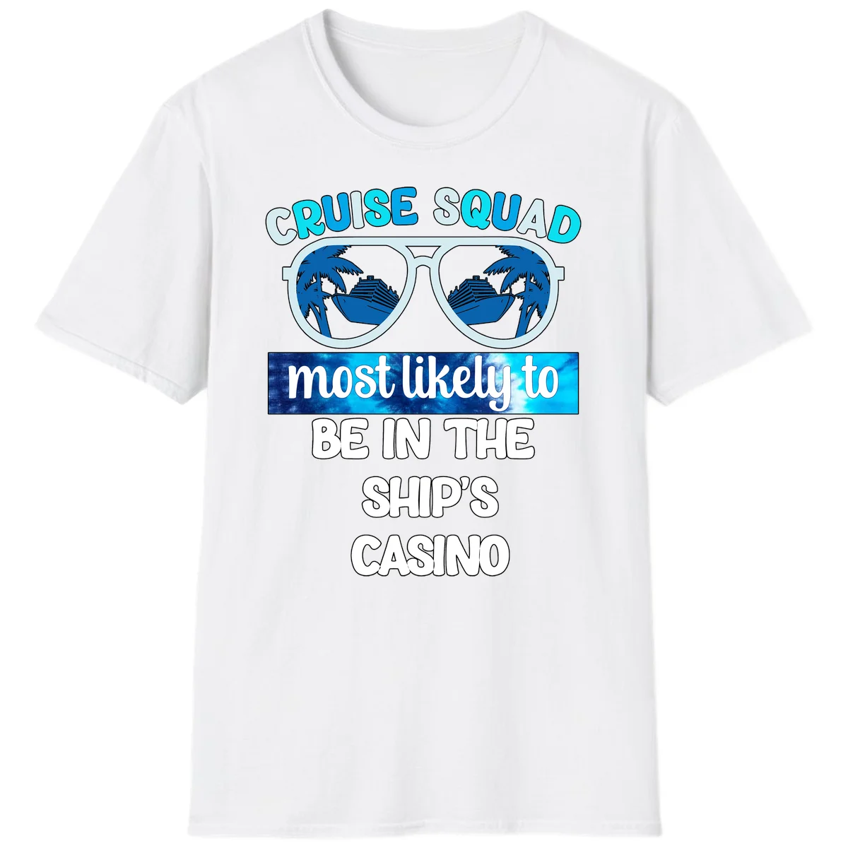 Cruise Squad Ship's Casino T-Shirt in White