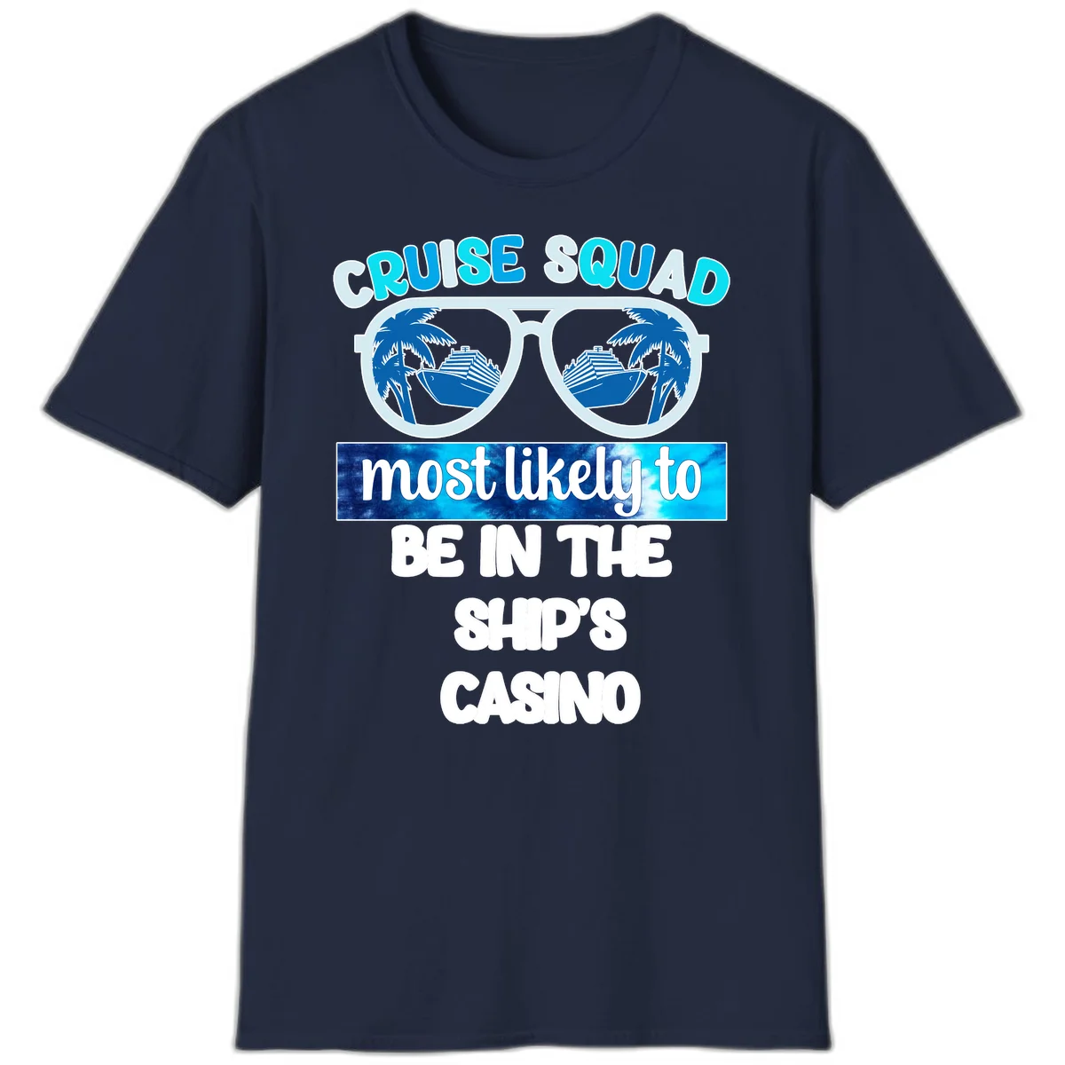 Cruise Squad Ship's Casino T-Shirt in Navy