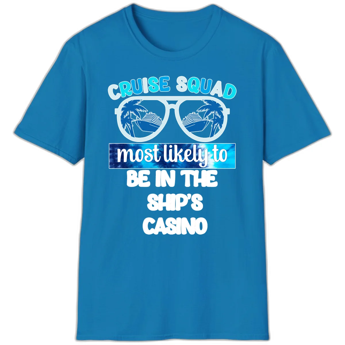 Cruise Squad Ship's Casino T-Shirt in Sapphire