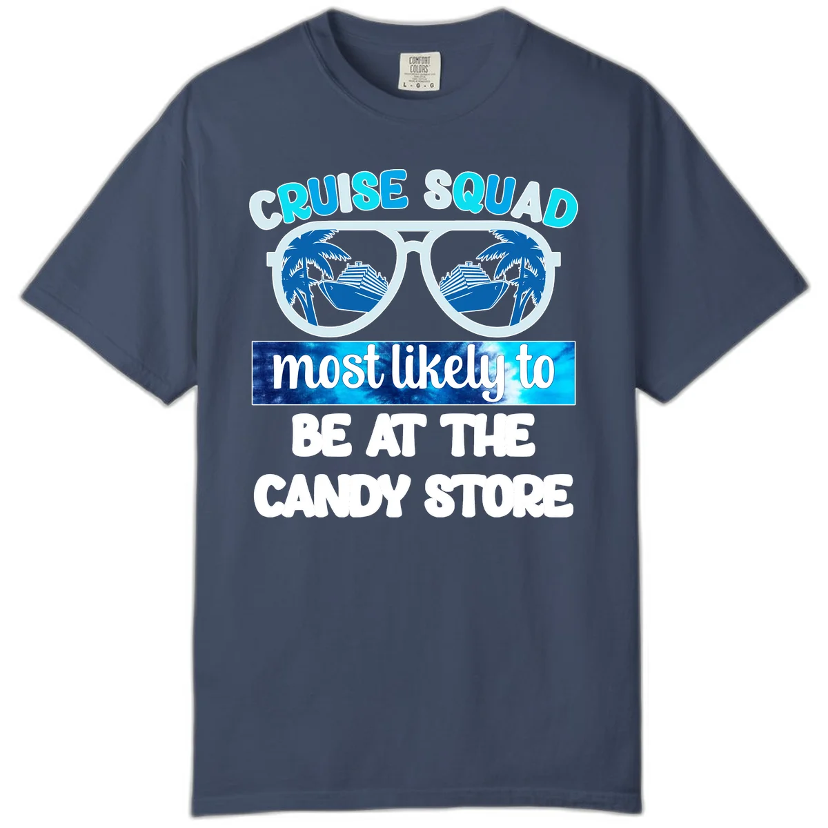 Cruise Squad Candy Store Comfort Color Tee in Midnight