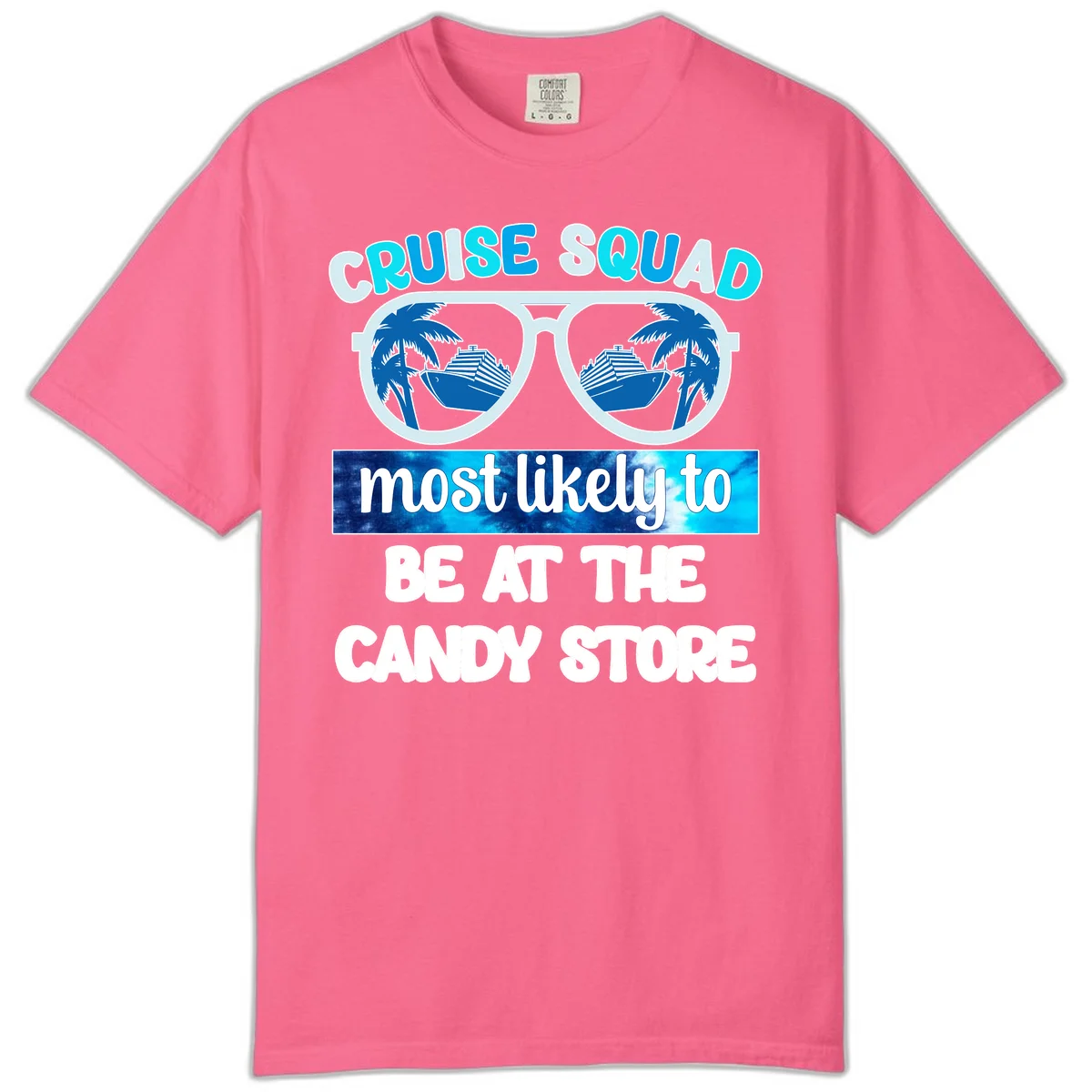 Cruise Squad Candy Store Comfort Color Tee in Crunchberry