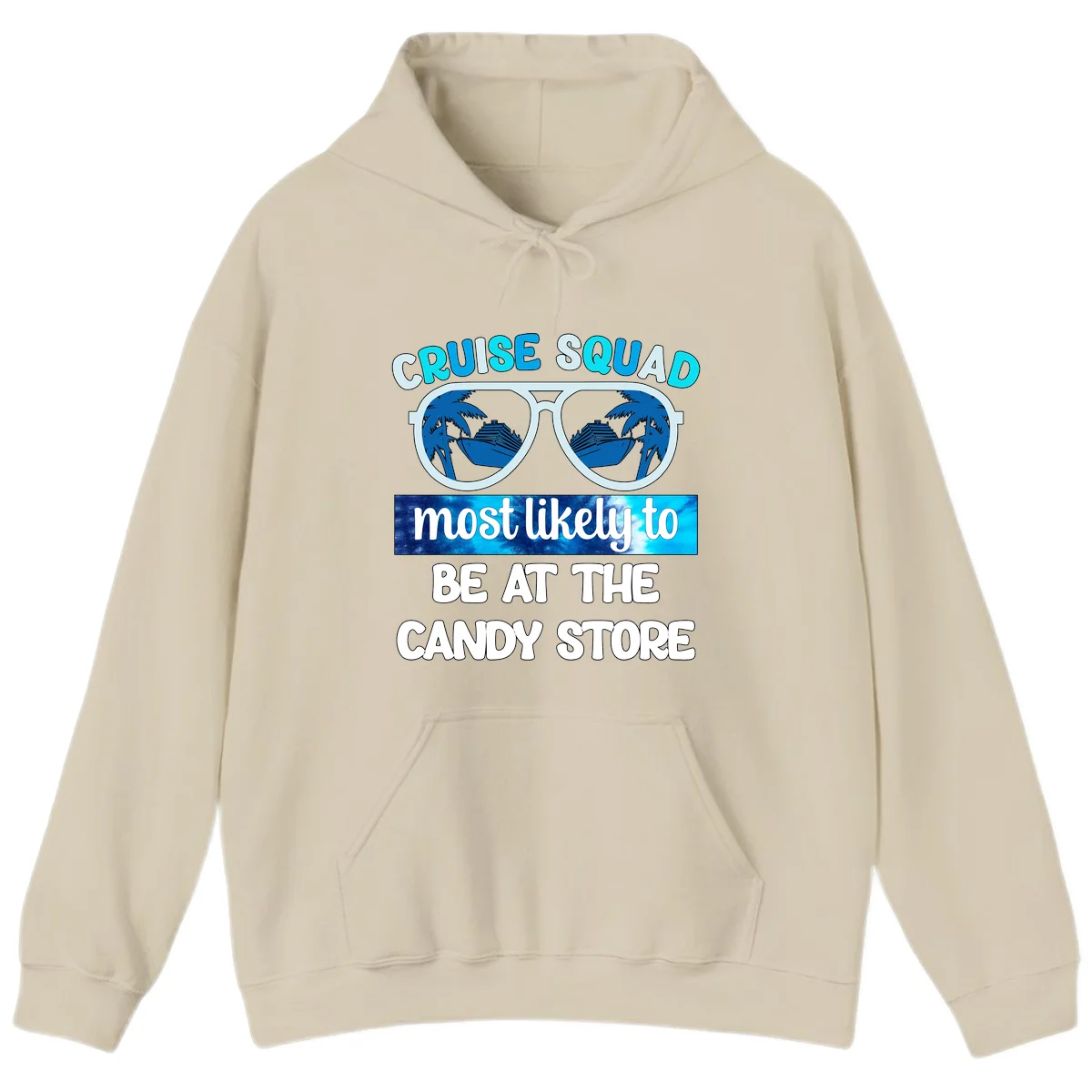 Cruise Squad Candy Store Hoodie in Sand