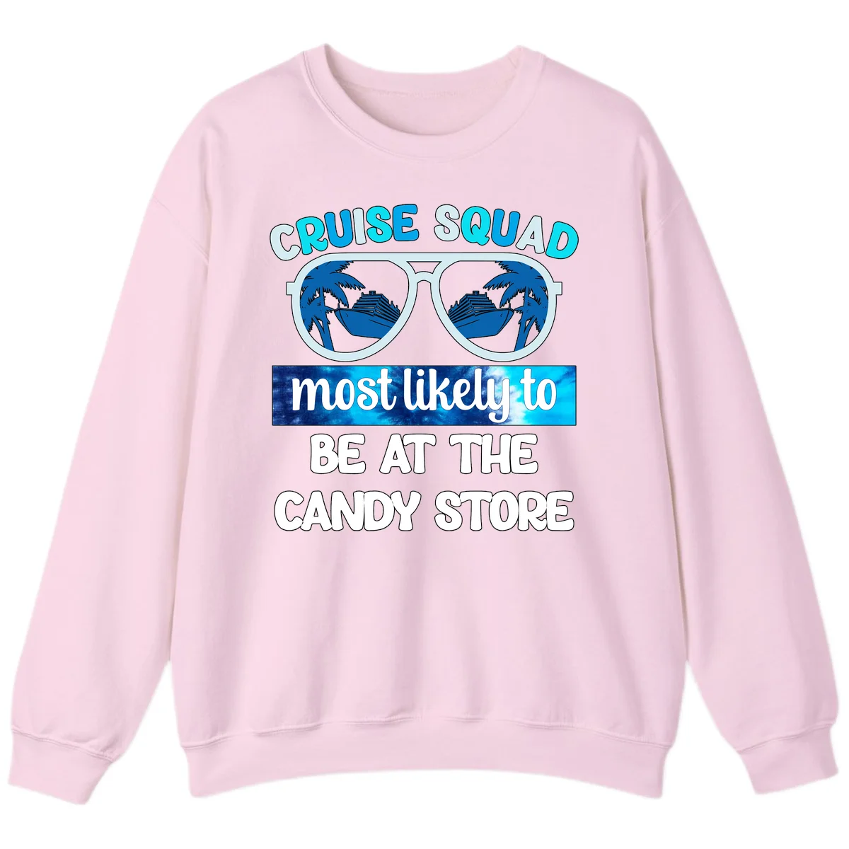 Cruise Squad Candy Store Sweatshirt in Light Pink
