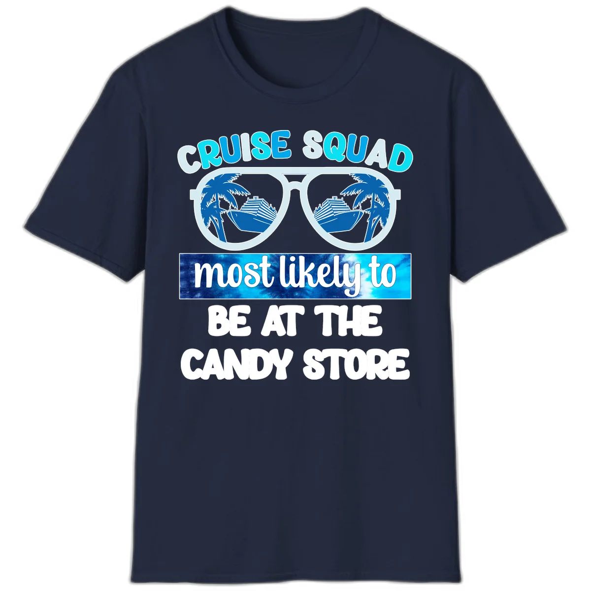 Cruise Squad Candy Store T-Shirt in Navy