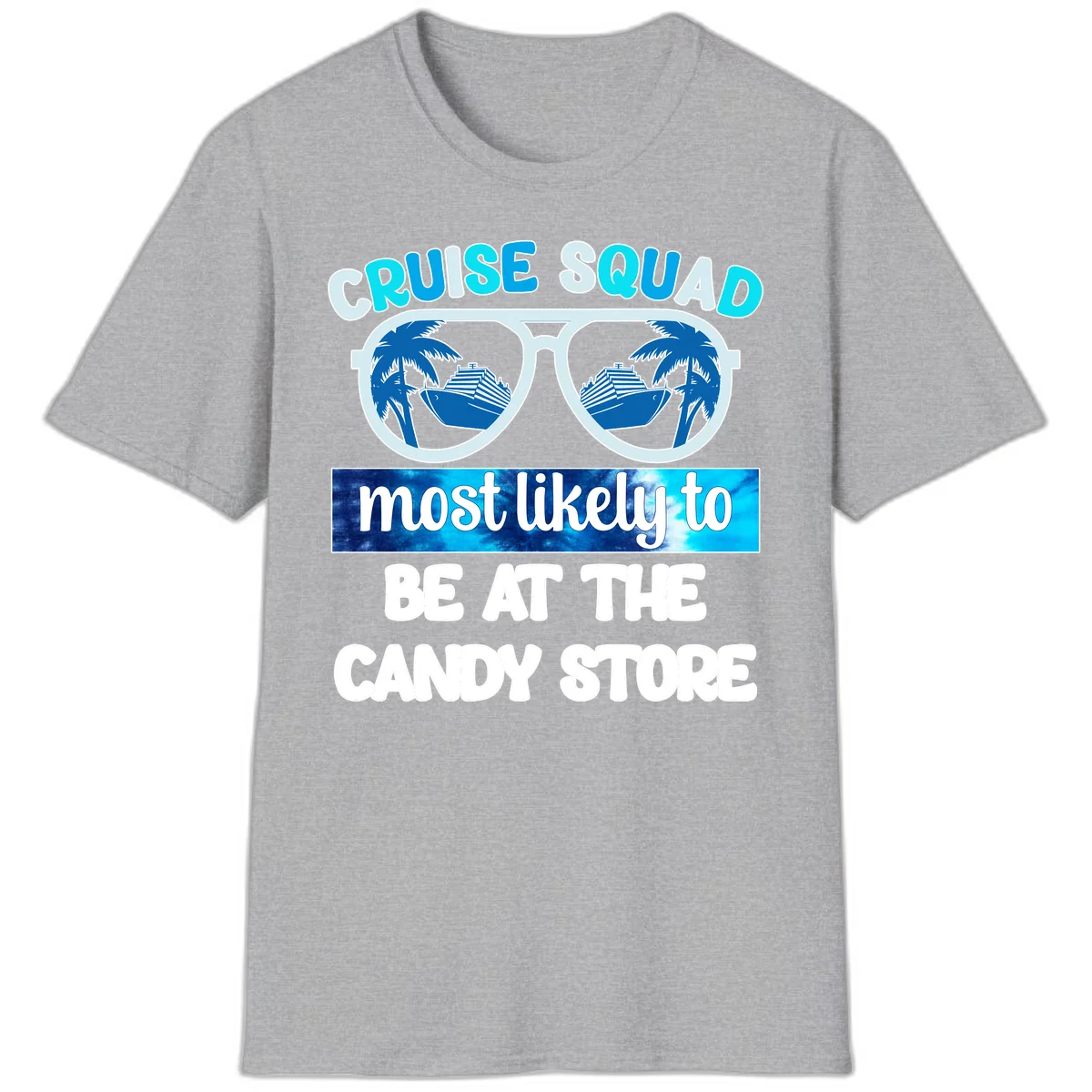 Cruise Squad Candy Store T-Shirt in Sport Grey