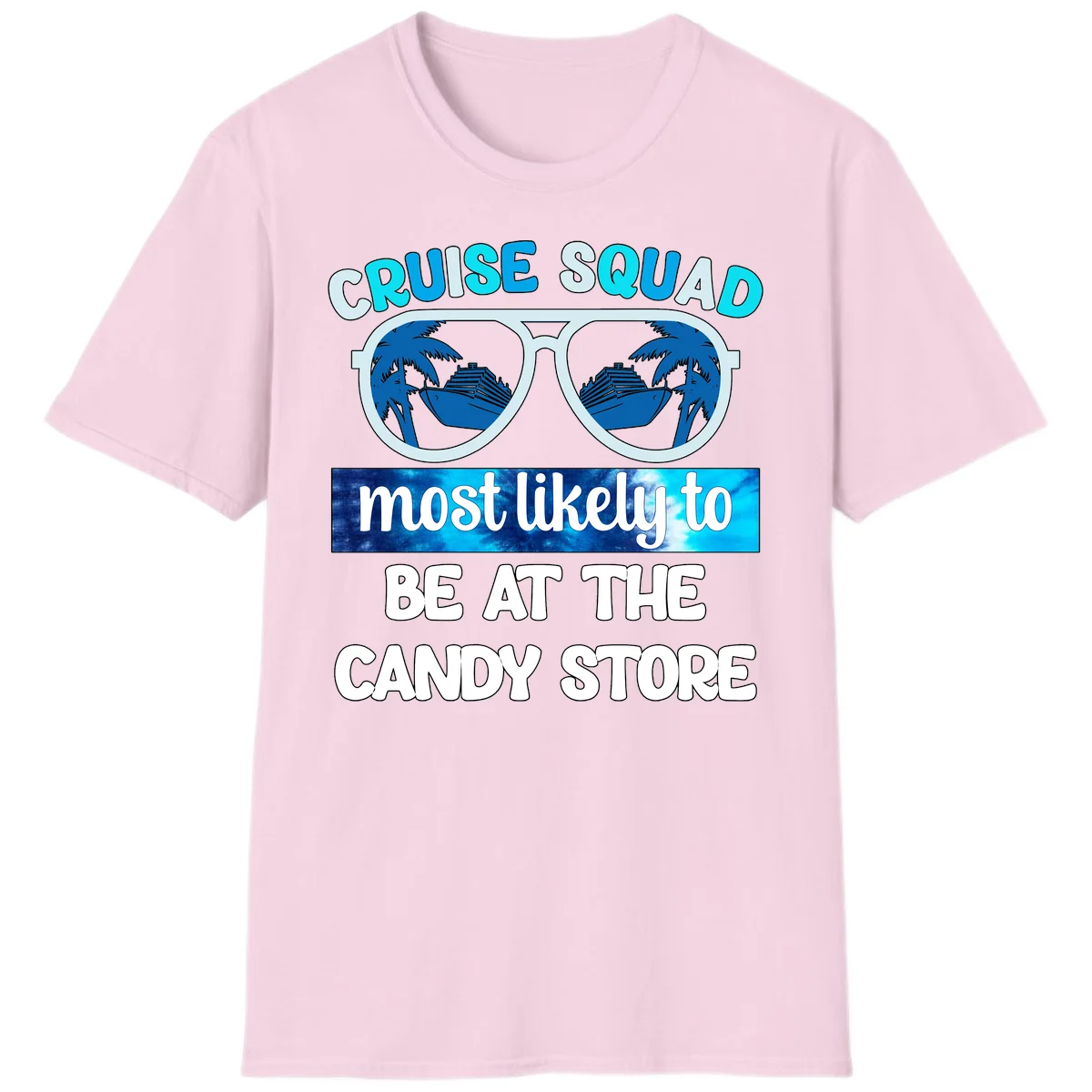 Cruise Squad Candy Store T-Shirt in Light Pink