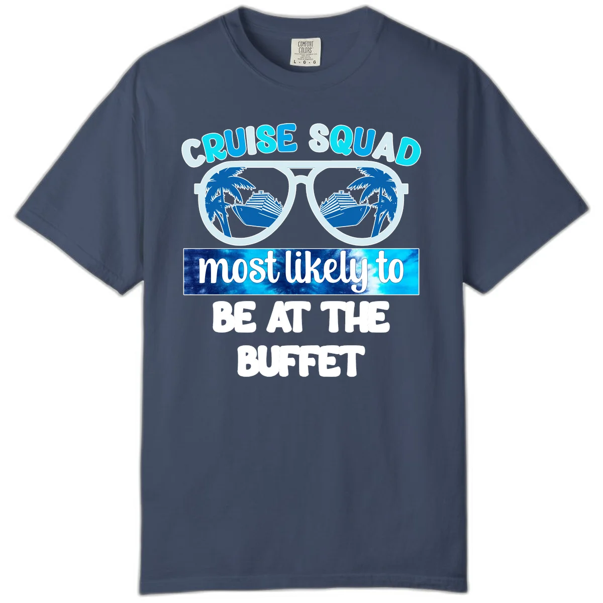 Cruise Squad Buffet Vibes Comfort Color in Midnight