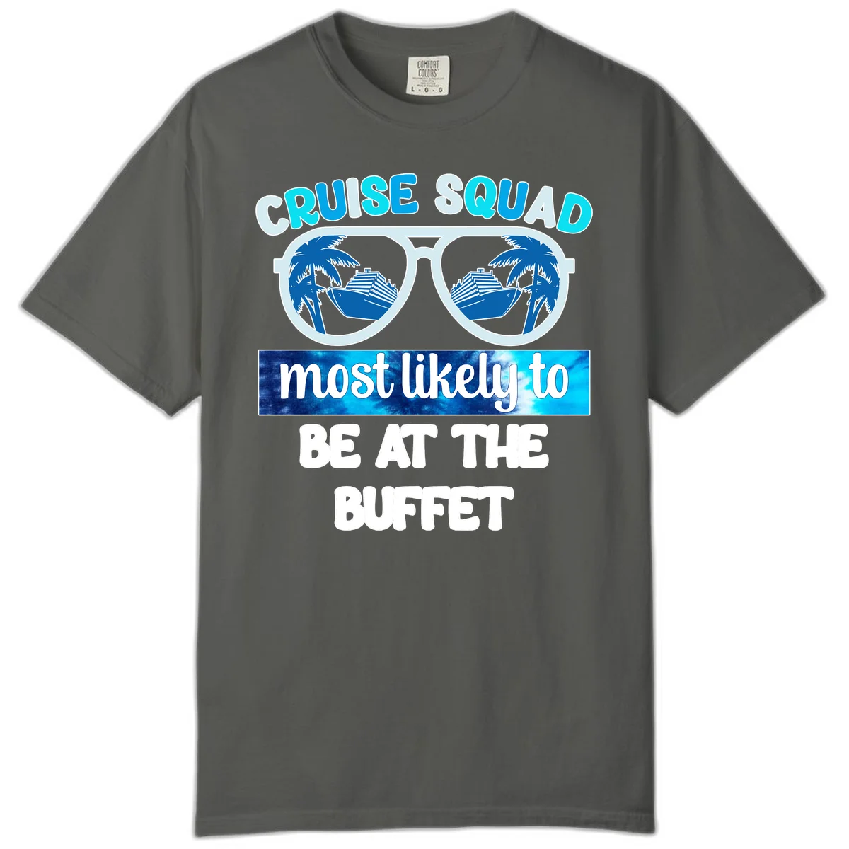 Cruise Squad Buffet Vibes Comfort Color in Pepper