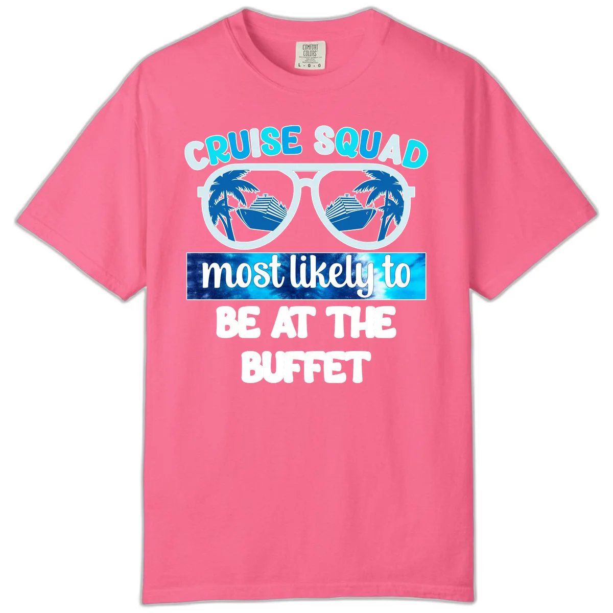 Cruise Squad Buffet Vibes Comfort Color in Crunchberry