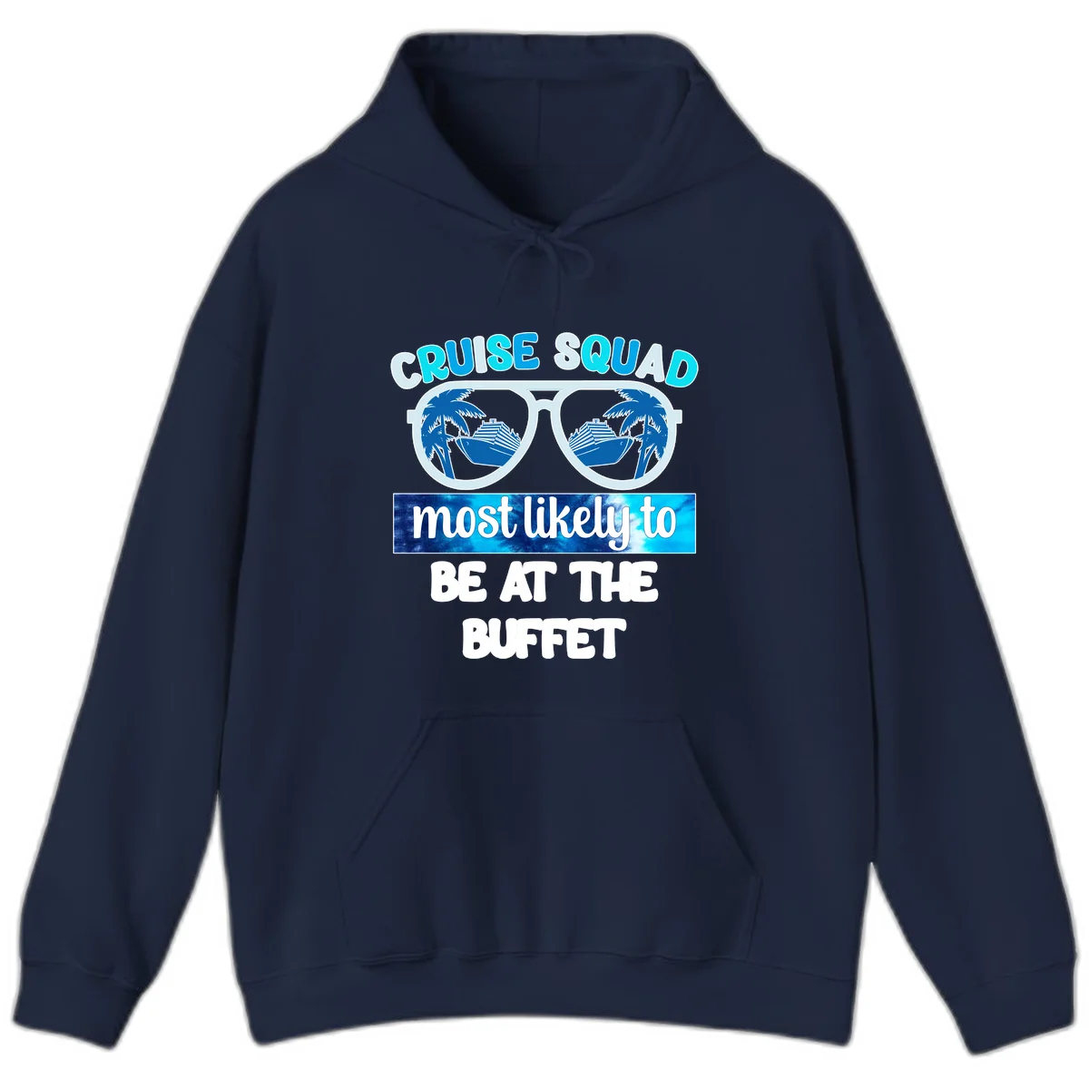 Cruise Squad Buffet Vibes Hoodie in Navy