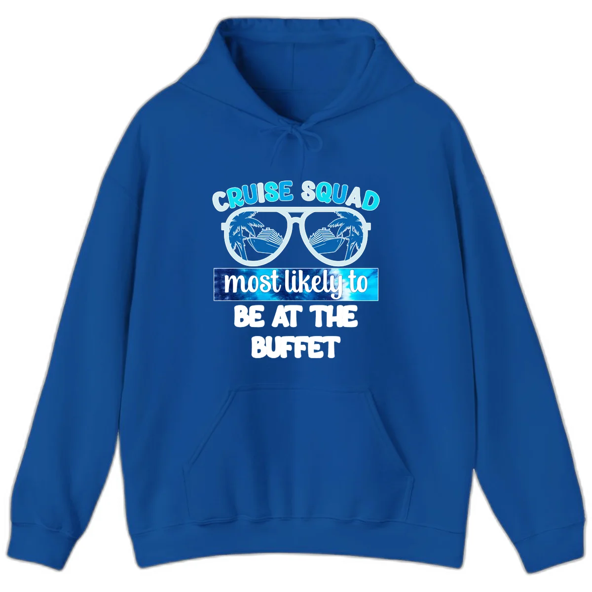 Cruise Squad Buffet Vibes Hoodie in Royal