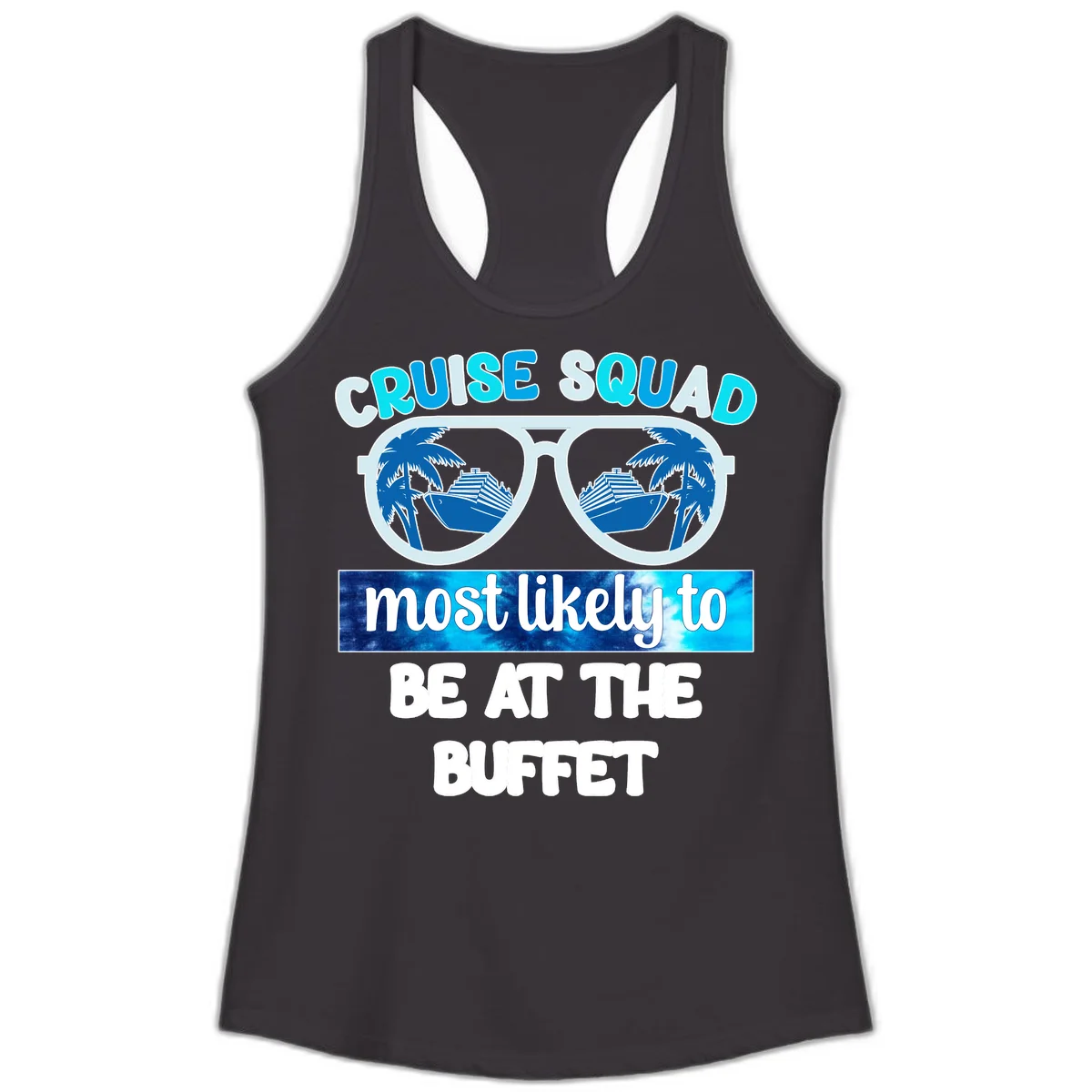 Cruise Squad Buffet Vibes Ladies Tank in Black