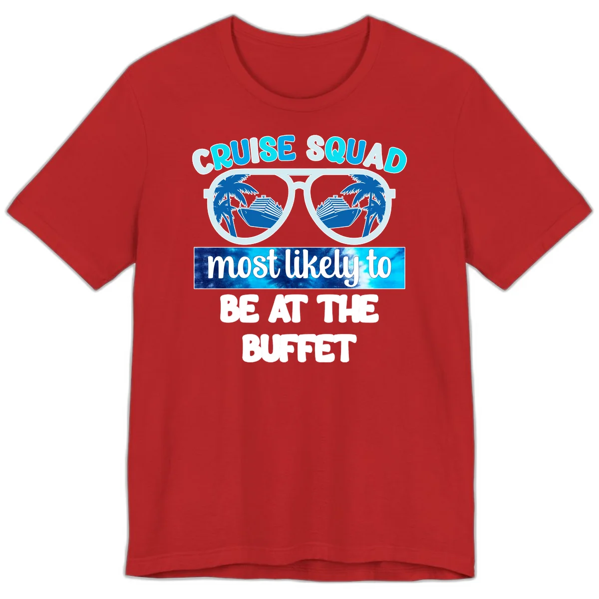 Cruise Squad Buffet Vibes Premium T-Shirt in Red