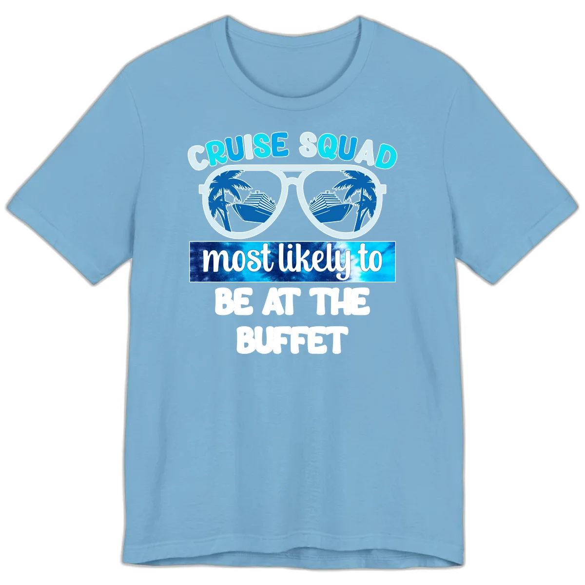 Cruise Squad Buffet Vibes Premium T-Shirt in Ocean Blue