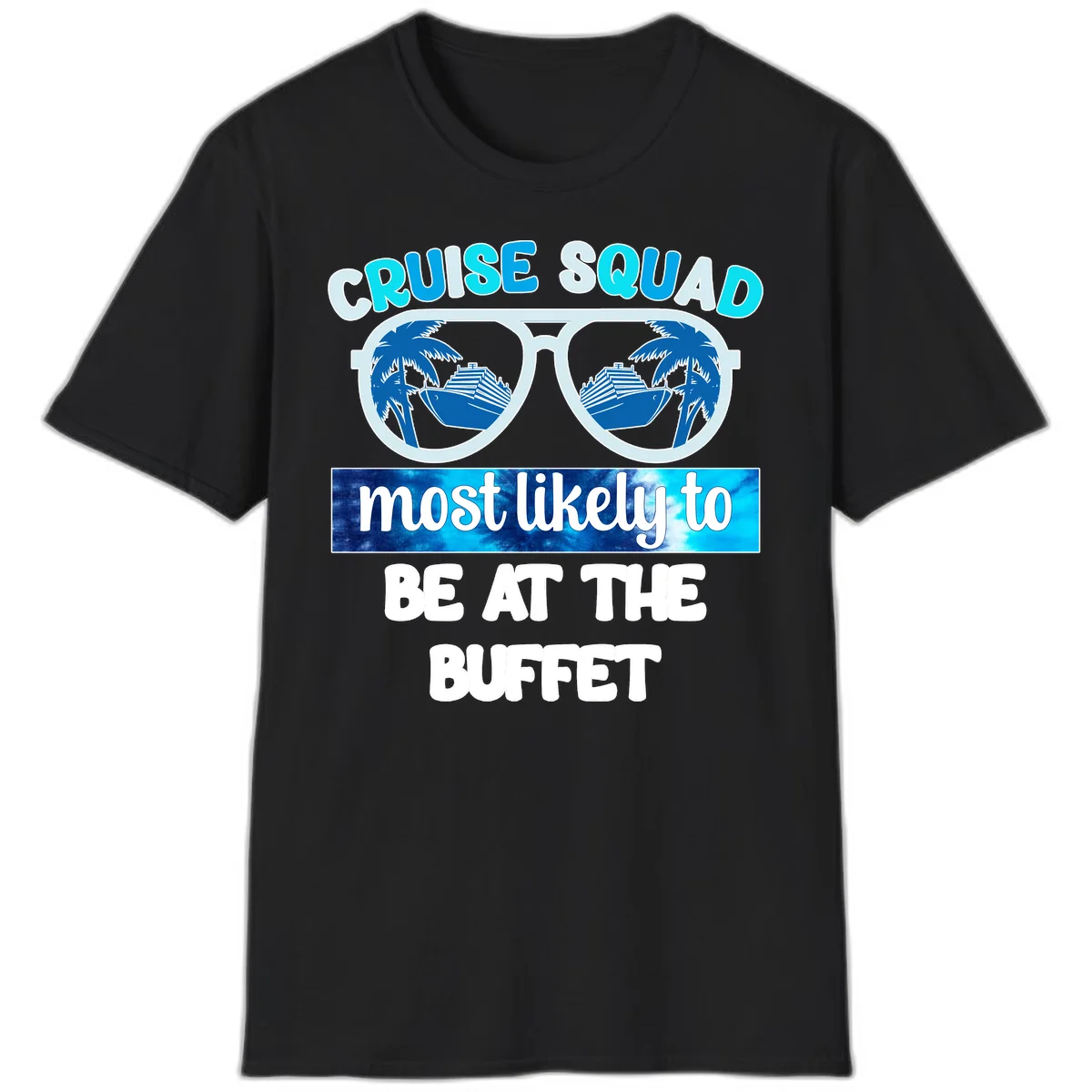 Cruise Squad Buffet Vibes T-Shirt in Black