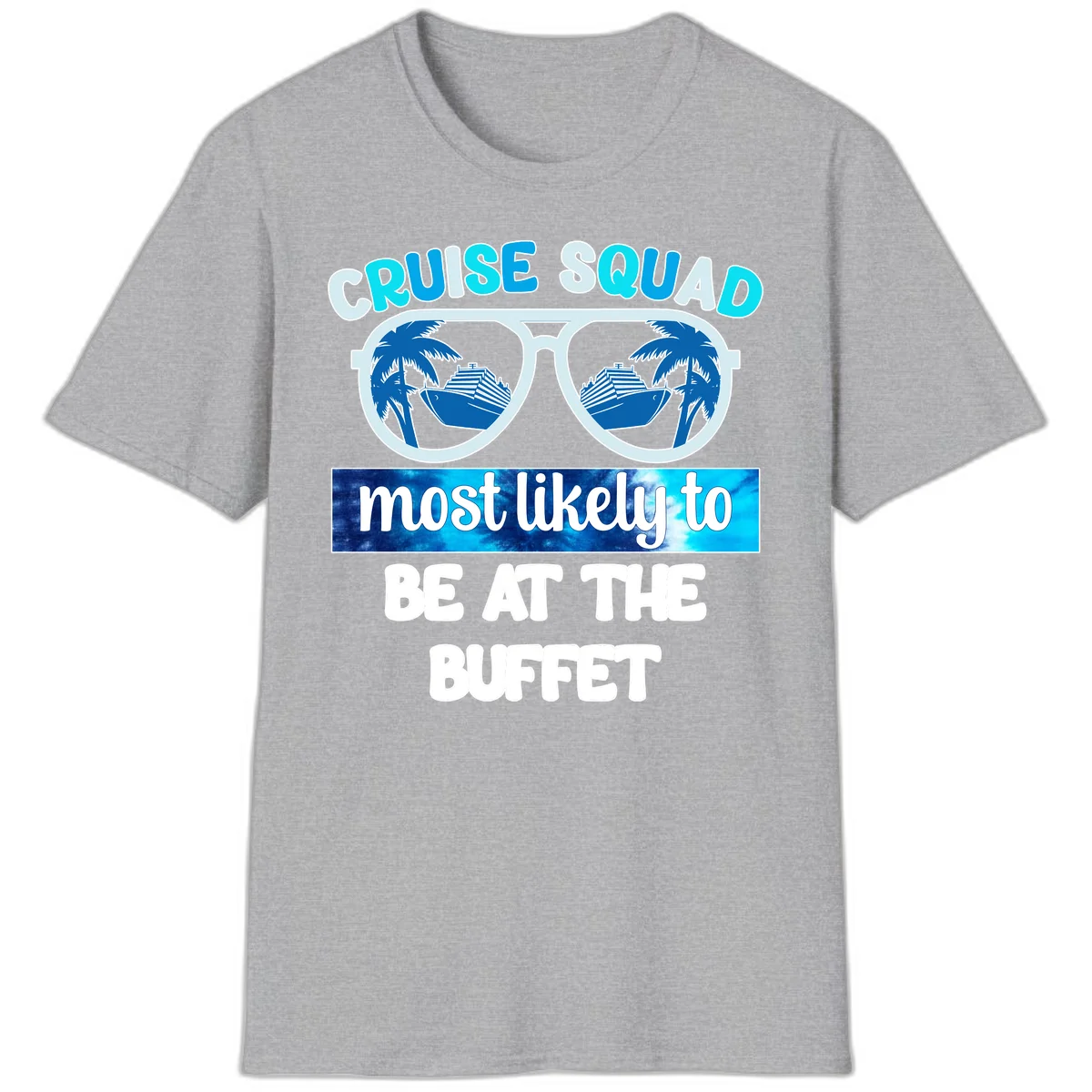 Cruise Squad Buffet Vibes T-Shirt in Sport Grey