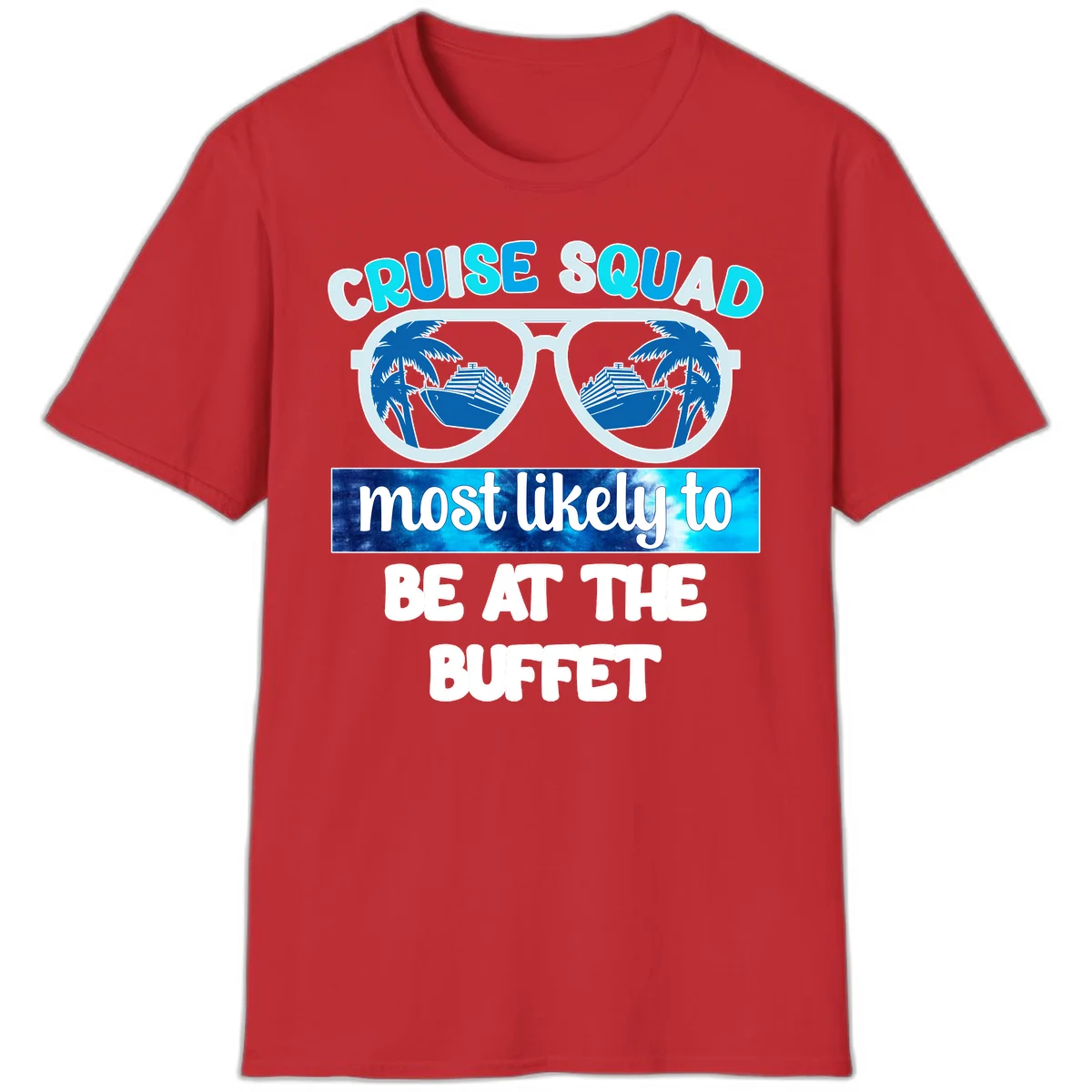 Cruise Squad Buffet Vibes T-Shirt in Red