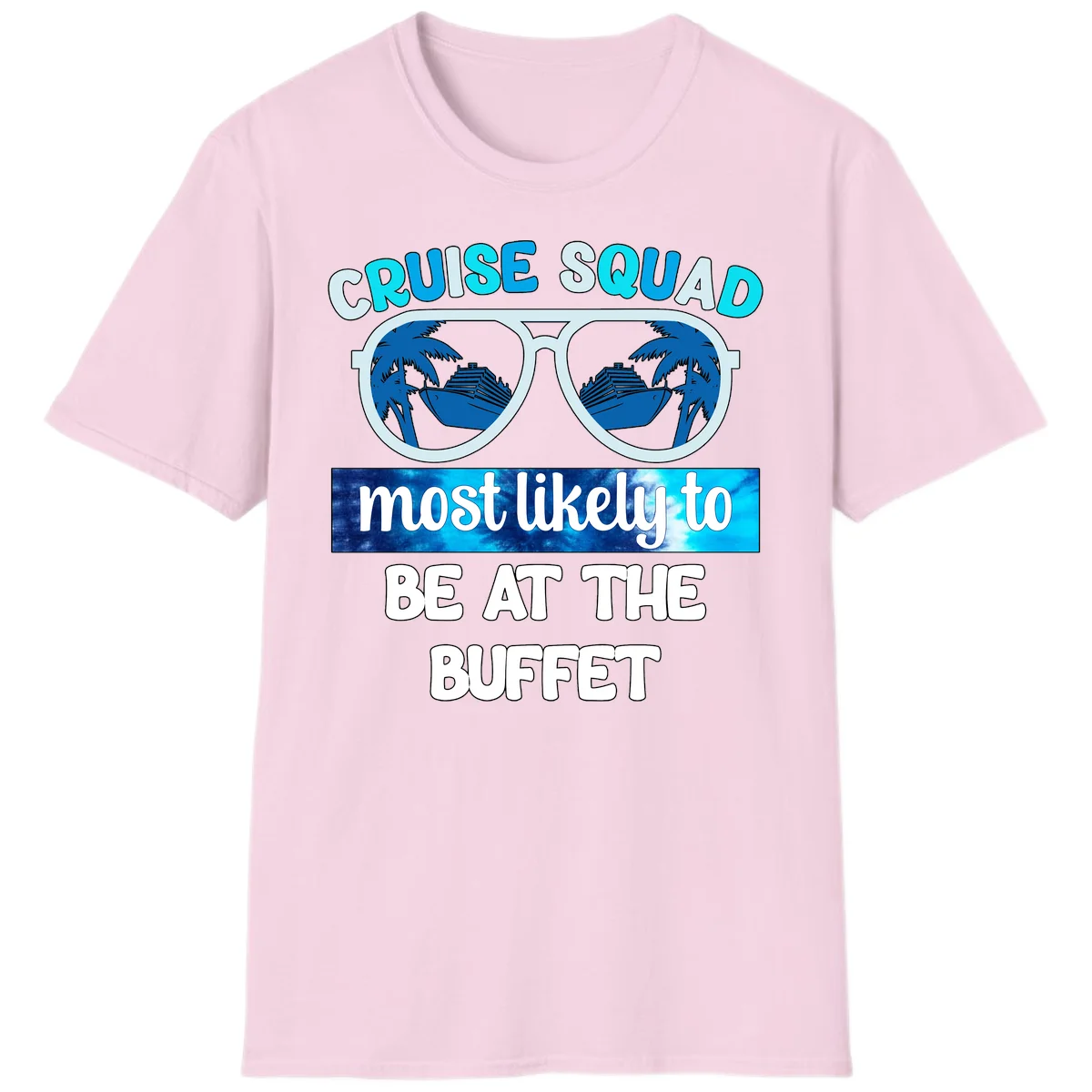Cruise Squad Buffet Vibes T-Shirt in Light Pink