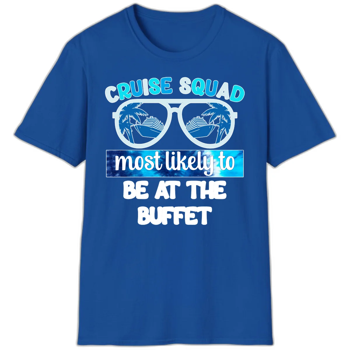 Cruise Squad Buffet Vibes T-Shirt in Royal