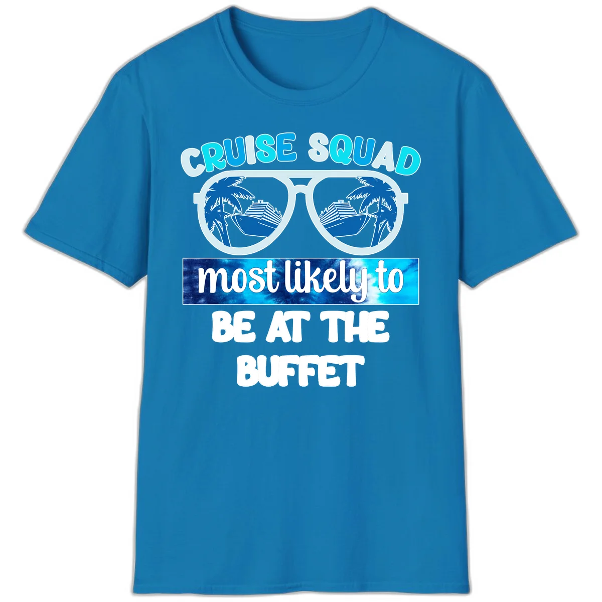 Cruise Squad Buffet Vibes T-Shirt in Sapphire