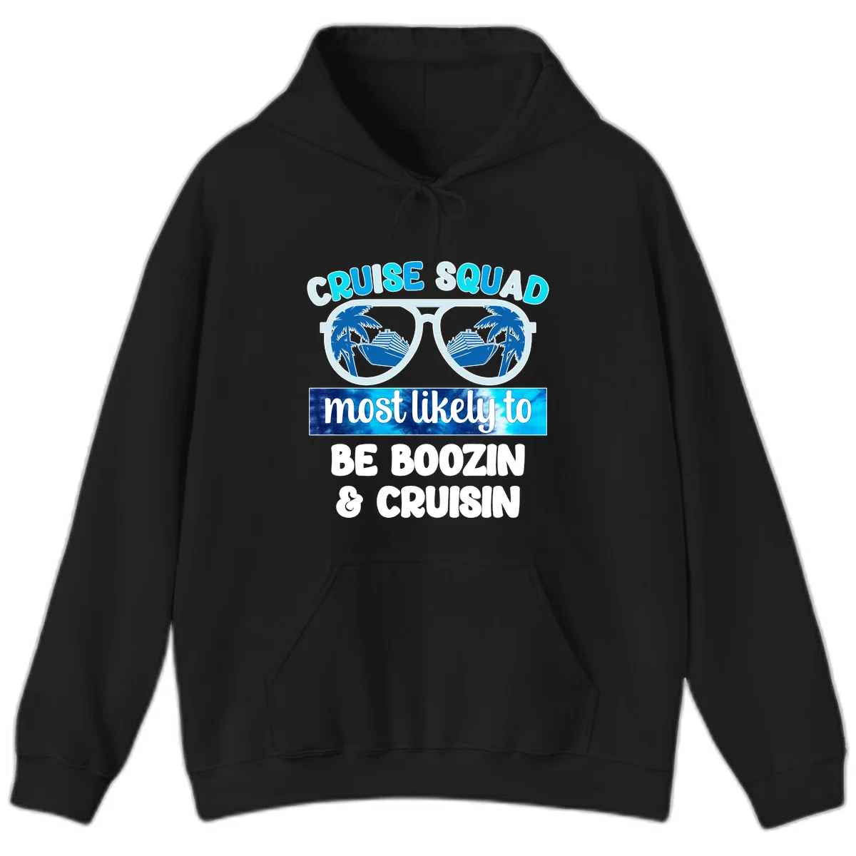Cruise Squad Boozing & Cruising Hoodie in Black